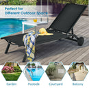 Aluminum Fabric Outdoor Patio Lounge Chair with Adjustable Reclining