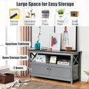 44 Inch Wooden Storage Cabinet TV Stand