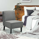 Modern Armless Accent Sofa Chair with Rubber Wood Legs