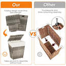 Foldable Handwoven Laundry Hamper with Removable Liner