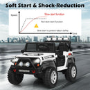 12V Kids Electric Ride On Truck with Remote Control and Operation Lever-White