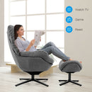 Computer Desk with Charging Station and 2 Fabric Drawers for Small Spaces