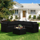 6 Pieces Patio Furniture Sofa Set with Cushions for Outdoor