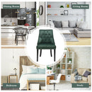 Modern Upholstered Button-Tufted Dining Chair with Naild Trim