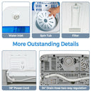 2-in-1 Portable 22lbs Capacity Washing Machine with Timer Control