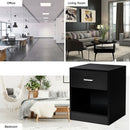 2 Pieces Nightstand with Storage Drawer and Cabinet