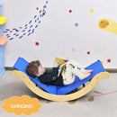 3-in-1 Wooden Arch Climber Set with Ramp and Rocker Mat