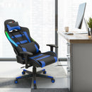 Adjustable Swivel Gaming Chair with LED Lights and Remote