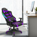 Adjustable Swivel Gaming Chair with LED Lights and Remote