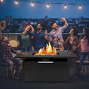 57 Inch 50 000 BTU Rectangular Propane Outdoor Fire Pit Table