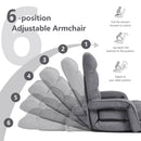 Folding Lazy Floor Chair Sofa with Armrests and Pillow