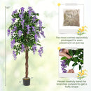 Artificial Wisteria Tree 5.5 FT with Nursery Pot Set of 2