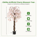 5.5 FT Tall Artificial Cherry Blossom Tree with Pink/White Flowers 1 Pack