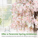 5.5 FT Tall Artificial Cherry Blossom Tree with Pink/White Flowers 1 Pack