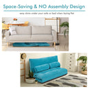 6-Position Adjustable Sleeper Lounge Couch with 2 Pillows