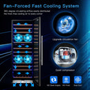 154-Bottle Freestanding Wine Cooler Refrigerator Dual Zone Wine Cellar with Dual Temperature Control-Silver
