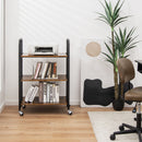 Foldable Rolling Cart with Storage Shelves for Kitchen-3-Tier