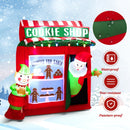 6.3 Feet Inflatable Gingerbread Cookie Shop with Santa Claus