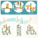 162 Pieces Bamboo Marble Run Educational Learning Toy Set