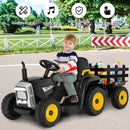 12V Ride on Tractor with 3-Gear-Shift Ground Loader for Kids 3+ Years Old