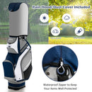 10.5 Inch Golf Stand Bag with 14 Way Dividers and 7 Zippered Pockets