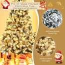 Pre-Lit Premium Snow Flocked Hinged Artificial Christmas Tree