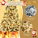 Pre-Lit Premium Snow Flocked Hinged Artificial Christmas Tree