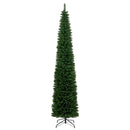 5/6/7/8/9 Feet Pre-lit Pencil Artificial Christmas Tree with 150/180/200//300/400 Warm White LED Lights