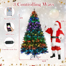 5/6/7/8 FT Artificial Christmas Tree with LED Lights and Remote APP Control