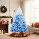 5/6/7/8 FT Artificial Christmas Tree with Warm White LED Lights and 8 Modes