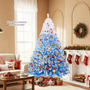 5/6/7/8 FT Artificial Christmas Tree with Warm White LED Lights and 8 Modes