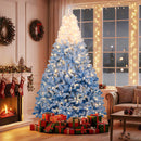 5/6/7/8 FT Artificial Christmas Tree with Warm White LED Lights and 8 Modes