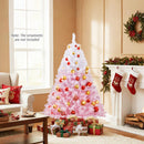 5/6/7/8 FT Artificial Christmas Tree with Warm White LED Lights and 8 Modes for Holiday