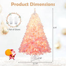 5/6/7/8 FT Artificial Christmas Tree with Warm White LED Lights and 8 Modes for Holiday