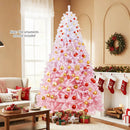 5/6/7/8 FT Artificial Christmas Tree with Warm White LED Lights and 8 Modes for Holiday