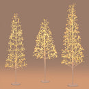 5/6/7 FT Lighted Birch Tree Pre-lit Twig Tree with 240/320/456 Warm White Light LED Lights