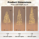5/6/7 FT Lighted Birch Tree Pre-lit Twig Tree with 240/320/456 Warm White Light LED Lights