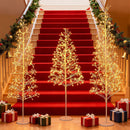 5/6/7 FT Lighted Birch Tree Pre-lit Twig Tree with 240/320/456 Warm White Light LED Lights