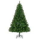 5/6/7 Feet Artificial Christmas Tree Hinged Xmas Tree with 7 Lighting Modes