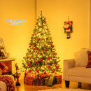 5/6/7 Feet Artificial Christmas Tree Hinged Xmas Tree with 7 Lighting Modes