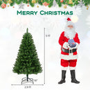 5/6/7 Feet Artificial Christmas Tree Hinged Xmas Tree with 7 Lighting Modes
