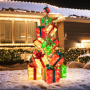 15 PCS Lighted Christmas Boxes with Bowknot and 483 LED Light Bulbs for Indoor Outdoor
