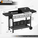 5-Burner Propane Gas Grill and Griddle Combo with Side Burner