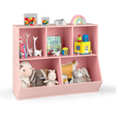 5-Cube Wooden Kids Toy Storage Organizer with Anti-Tipping Kits