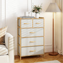 5-Drawer Dresser with Top Shelf for Bedroom-Natural