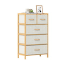 5-Drawer Dresser with Top Shelf for Bedroom-Natural