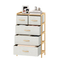 5-Drawer Dresser with Top Shelf for Bedroom-Natural