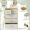 5-Drawer Dresser with Top Shelf for Bedroom-Natural
