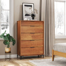 5-Drawer Dresser with Interlock System for Bedroom Living Room