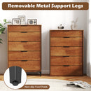 5-Drawer Dresser with Interlock System for Bedroom Living Room